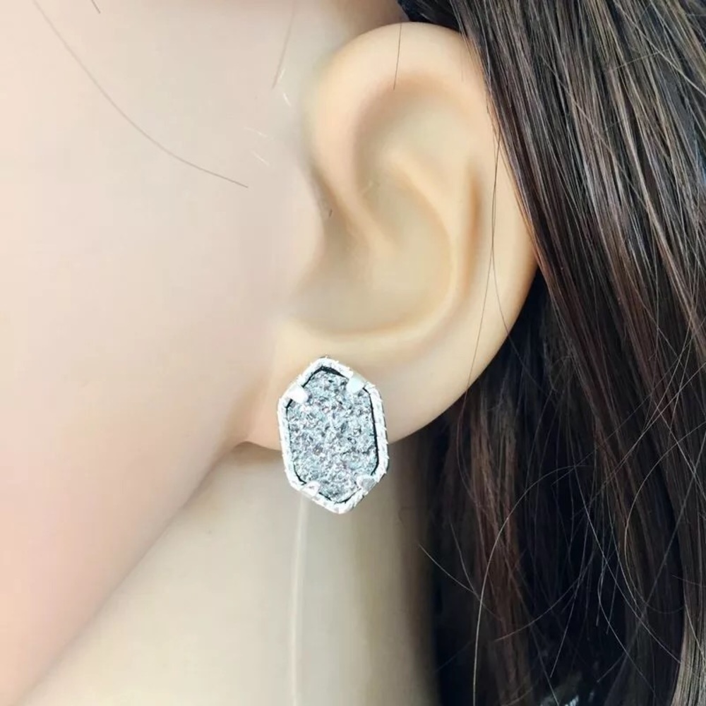 Drusy Stud Earring